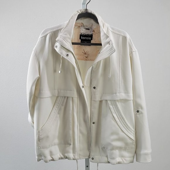 KENSIE crepe blouson jacket Sz S - Picture 9 of 12